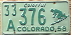 Item photo. Show Listing Details page. Listing 1958 Colorado License Plate Number Tag - Skier