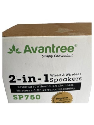Avantree SP750 Tragbarer Lautsprecher Bluetooth Wireless Kabel Schwarz