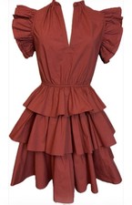 ULLA JOHNSON Tiered Mini Ruffle Dress Size 2 XS/S