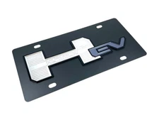 Hummer EV Logo Black Carbon Steel License Plate Official Licensed