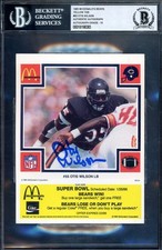 Otis Wilson Gem Mint 10 Beckett BAS Signed 1985 McDonald's Bears Yellow Tab Auto
