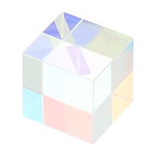 15x15x15mm Glass Prism Cube, Mini Optical X-Cube RGB Prism Cube, Clear