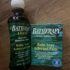 Batherapy Original Natural Mineral Bath Queen Helene Box of 3x1 oz. And 16 Fl Oz