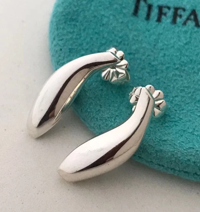 Tiffany & Co. Frank Gehry Ohrringe Silber Damen Accessoires mit Aufbewahrungs...