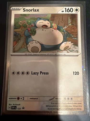 Snorlax 122 Holo Promo Scarlet & Violet Promo Pokemon Cosmo Holo NM/M