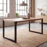 Esszimmertisch Finebuy Esstisch 180 Cm Akazie Holz Massiv Metall KüChentisch