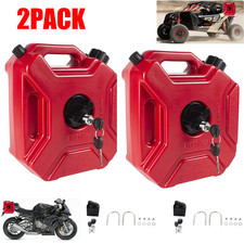 2x 1.3 Gallon Red Gas Tank W Lock Key For Car Motorcycle Utv Suv Atv Off Road 2x 1.3 Gallon Red Gas Tank W Lock Key For Car Motorcycle Utv Suv Atv Off Road