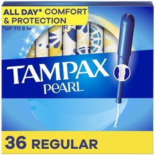 Tampony Tampax Pearl dla kobiet, z oplotem LeakGuard, regularną chłonnością,...