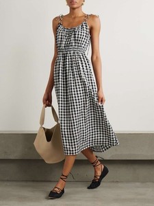 doen marfa midi dress Doen Whisper Dress In Black Marfa Paisley S Women Casual Smocked Midi NEW  39068