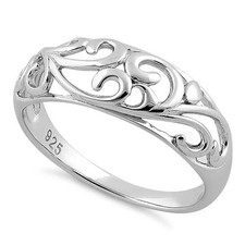 925 Sterling Silver Vines Ring
