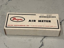Dwyer No. 460 Air Meter Draft Gauge Air Velocity Kit w/ Case & Box HVAC