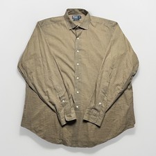 POLO RALPH LAUREN ESTATE CLASSIC FIT BUTTON UP SHIRT MENS SZ XL 17 EUC BROWN VTG