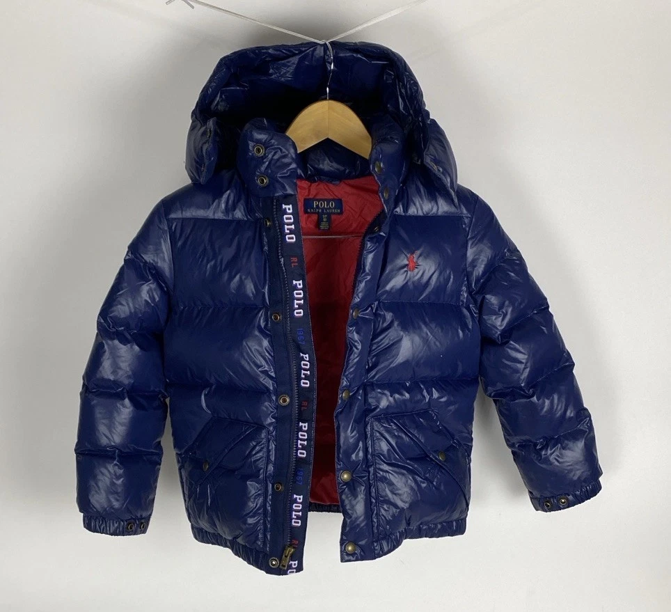 Polo Ralph Lauren Gorham Down Hooded Puffer Jacket Kids Boys Size S/P / 8