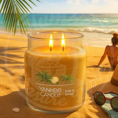 Yankee Candle Sun & Sand 13 oz Dual-Wick Jar Orange Flower Citrus & Powdery Musk