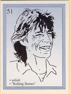 1990s Finnish Pop Film Star Card Fame Alias #51 Mick Jagger Rolling Stones