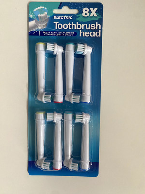 8x Toothbrush Head Compactible With OralB Zahnbürstenköpfe kompatibel mit  OralB