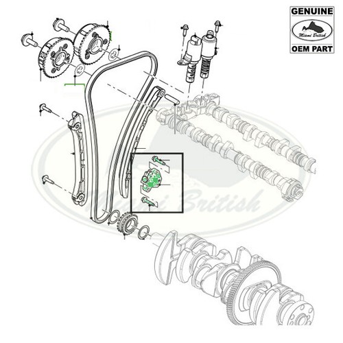LAND ROVER TIMING CHAIN TENSIONER W/ BOLT LR2 RANGE EVOQUE DS LR068809