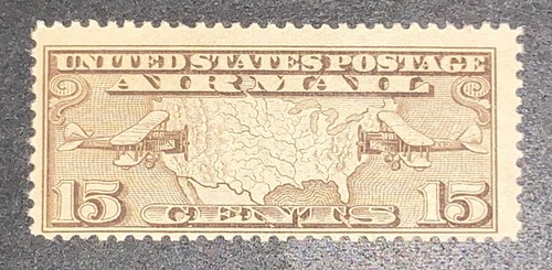 TRAVELSTAMPS: 1926-30 US Stamps Scott #C8, Map of US, mnh, mint, og, 15 cents - Picture 5 of 5