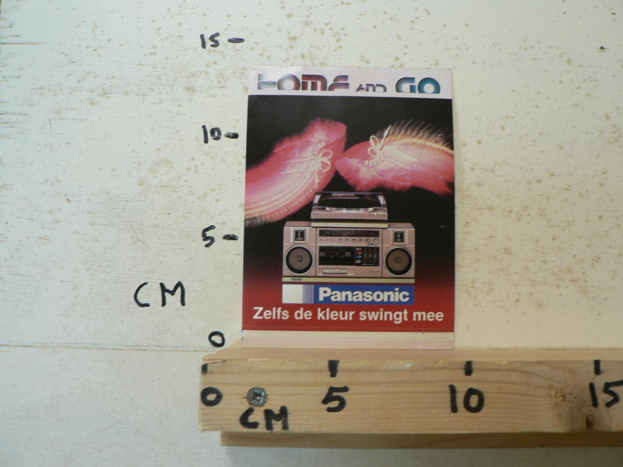 STICKER,DECAL PANASONIC STEREO INSTALLATIE PLUS PLATENSPELER ZELFS DE KLEUR SWIN