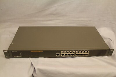 D-Link DES-1016R 16-Port 10/100 Fast Ethernet Switch Hub - TESTED WORKING