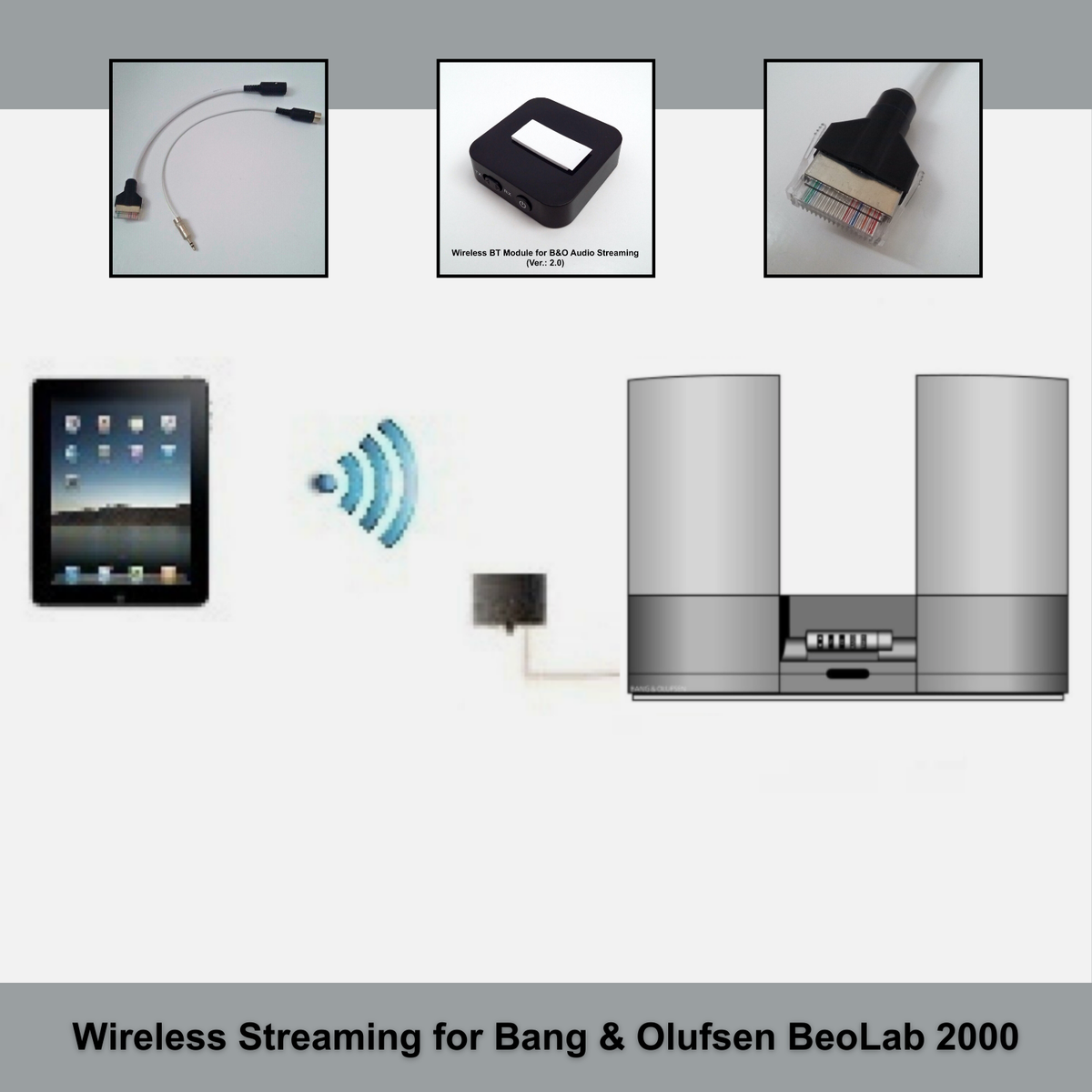 BeoLab 2000 AUX Wireless Bluetooth Audio Stream Kit for B&O White