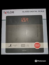 Taylor Precision Products Glass Digital Bathroom Scale with Sure-Foot Slip Resis