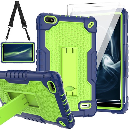 For BLU M8L Tablet 8 Inch Heavy Duty Rubber Case Shockproof Drop-Proof For kids - Picture 97 of 145
