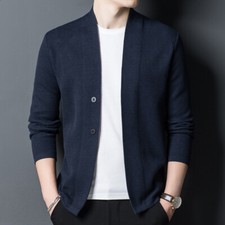 Men's Autumn Wool Cardigan Business Casual Trendy Comfortable Wool Tops Cardigan