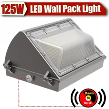 125W LED Wall Pack Commercial Light Dusk To Dawn IP65 Waterproof 15000 Lumen
