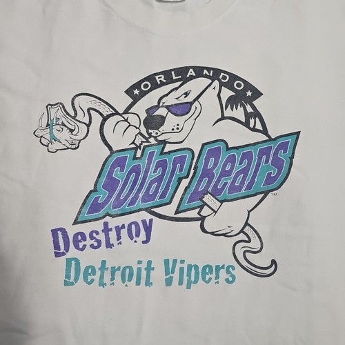Vtg 1999 Orlando Solar Bears T Shir90s IHL TURNER CUP Playoffs XL Destroy Vipers