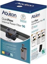 Aqueon QuietFlow SmartClean Internal Power Filter (5 Gallon) - NEW