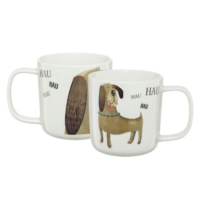 Kaffeebecher Becher Tee Tasse Pets braune Hund 370 ml  AMBITION