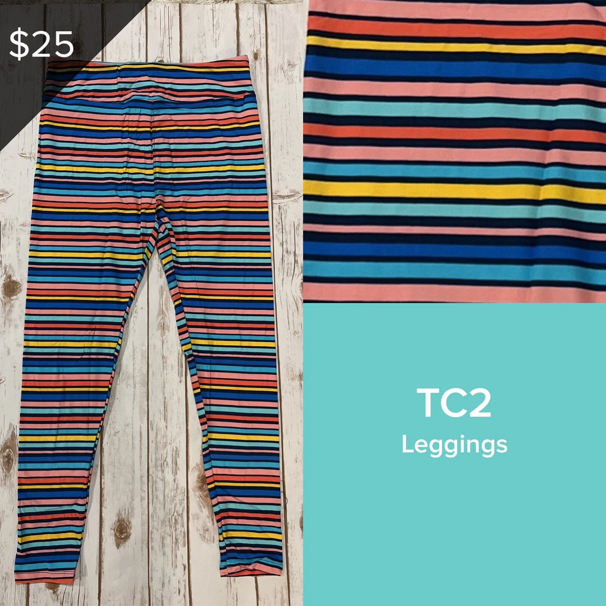 LuLaRoe NEW Leggings TC2 Tall & Curvy 2 Buttery Soft Leggings Colorful  Stripes