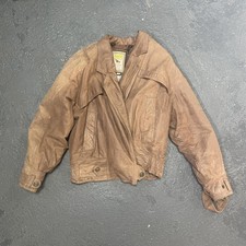 Brown Hunters Run Leather Jacket Small