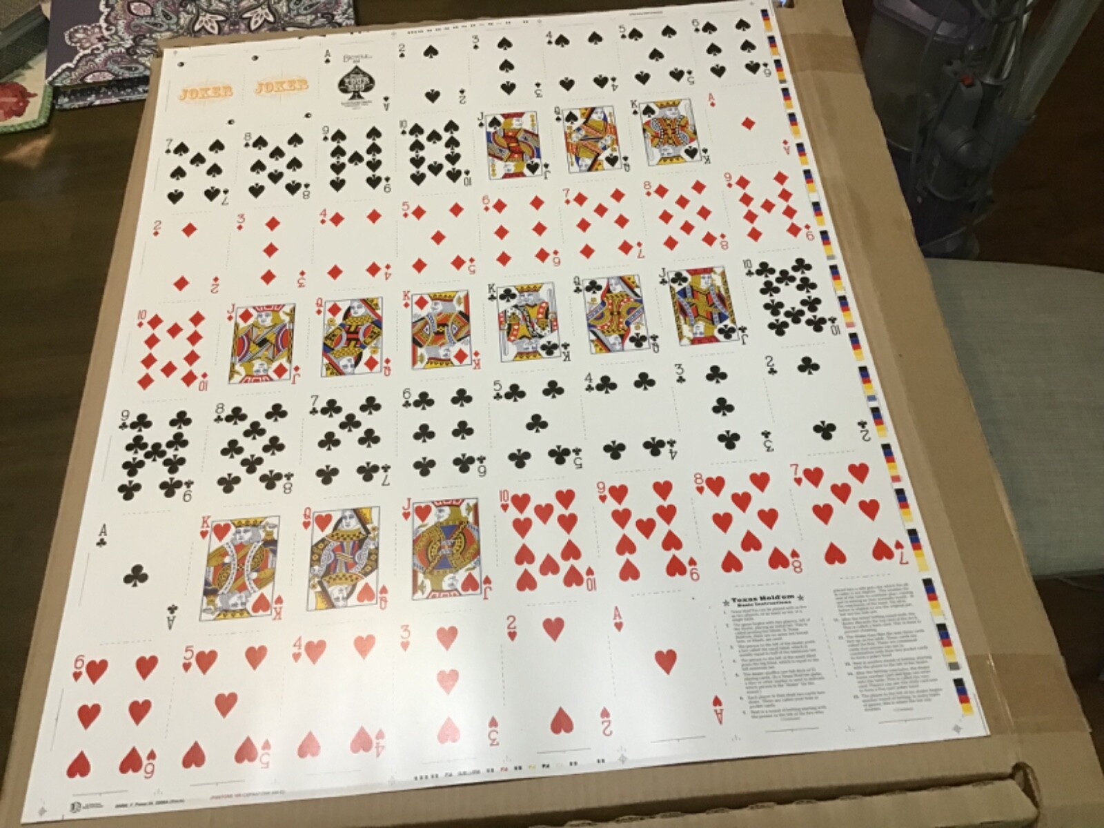 Bicycle Flick your Bic Playing Cards Uncut Sheet printed by USPC in