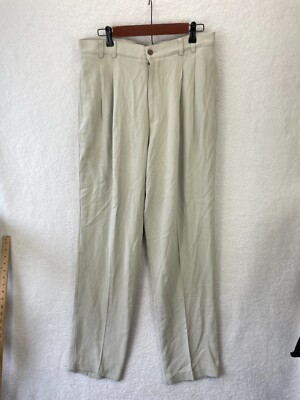 Tommy Bahama Shorts Men's 33 Khaki Sands Silk Golf Flying Fishbone NWT