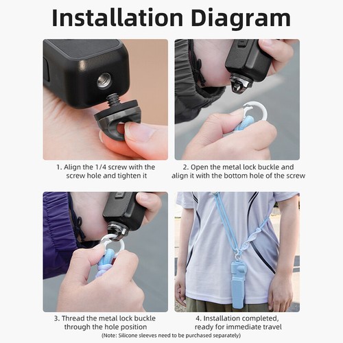 Verstellbarer Halsband für DJI OSMO POCKET 3/Insta360 ONE X3/X4 Kamera Zubehör - Picture 12 of 17