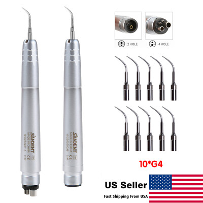 Dental Ultrasonic Air Perio Scaler Handpiece Scaling / 10*Tips fit EMS G4 CZR