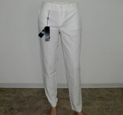 Lacoste HF 4538 70V Chino Hose Slim Fin Cotton Lein Jeans Hose W 30 34 L32 White