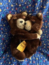 1977 Dakin Nature Babies Hugging BEARS 9" Plush Stuffed Animals Toys
