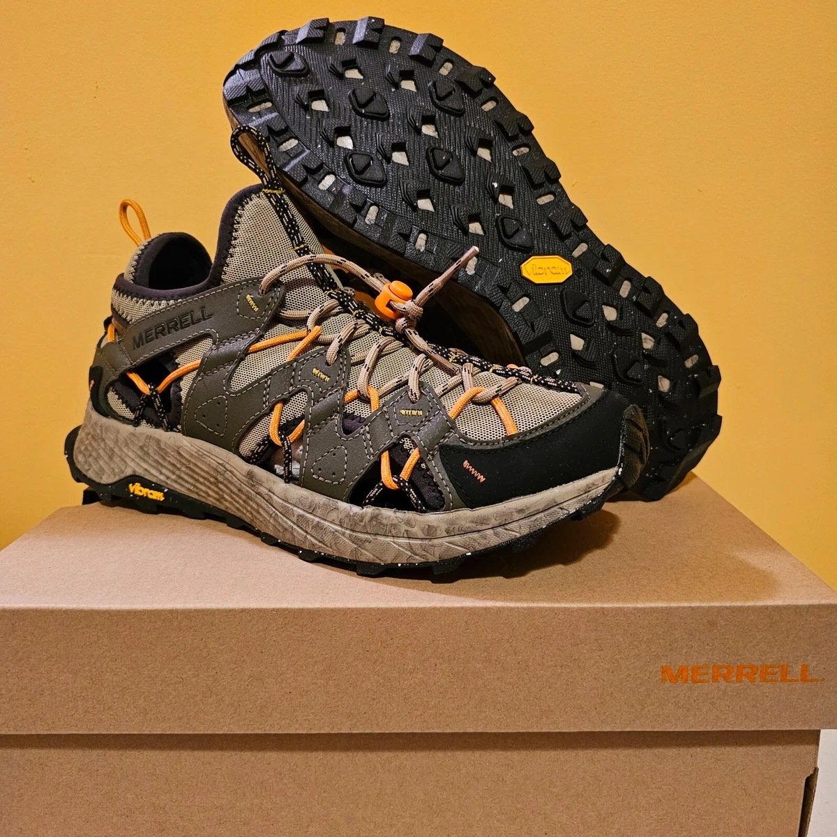 NEW MERRELL MOAB FLIGHT SIEVE Olive Lightweight Hiking Shoes  