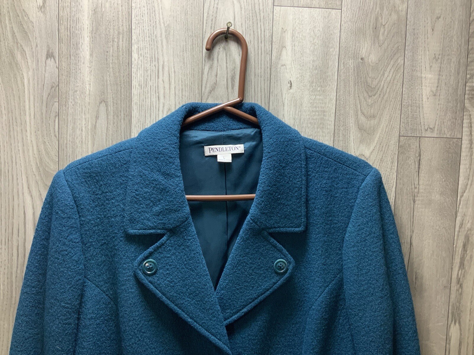 Pendleton Virgin Wool Blazer Jacket Dark Teal Lin… - image 2