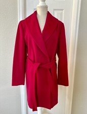 Brooks Brothers Wool Wrap Belted Coat Fuchsia Sz 12 Brand New Vintage Loro Piana