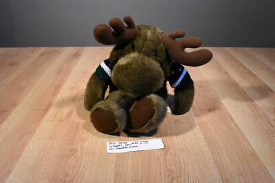 Wishpets Mr. Chocolate Moose in Snowman Christmas Sweater 1999 Plush(310-1848)
