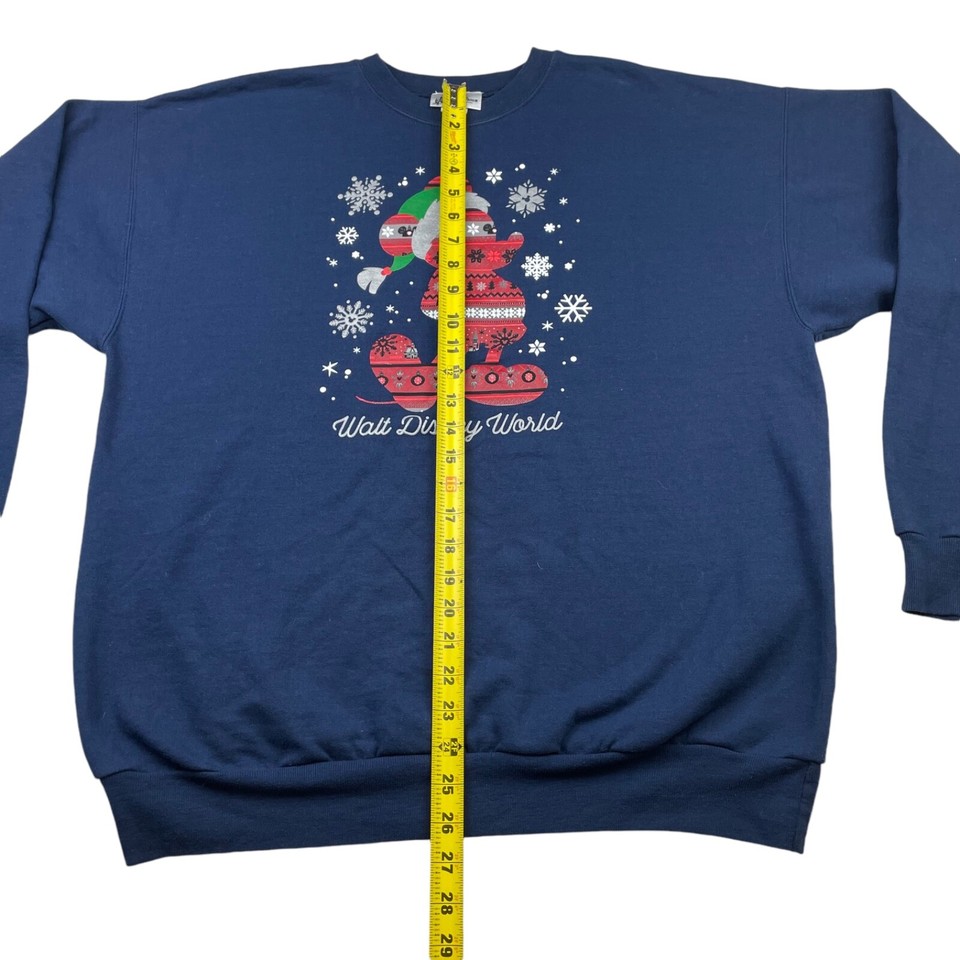 Disney Parks Walt Disney World Mickey Mouse Christmas Sweatshirt Navy