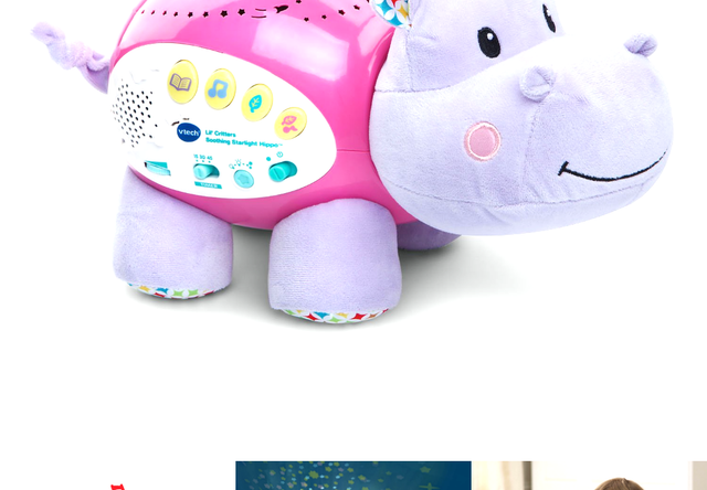 vtech baby lil critters soothing starlight hippo pink