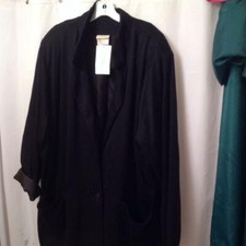 New ~ Lady Lewis Black 2 Button Soft Blazer Size 4x (48)