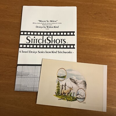 Kind Stitchworks MOUNT ST. HELENS Washington Stitch Shots Pattern Chart