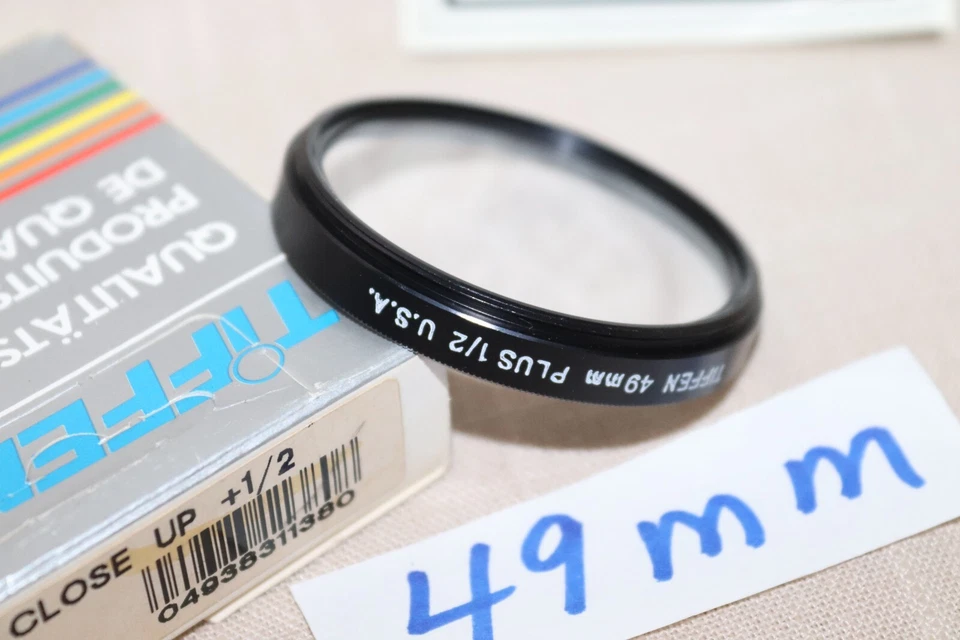 RARE NEW Vtg TIFFEN 49mm CLOSE UP +1/2 FILTER, USA 49mm Plus 1/2 Close-Up Filter - Image 4 of 4