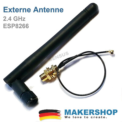 2,4 Ghz WLAN Antenne SMA Pigtail ESP8266 WIFI ESP-07 Wemos D1 Pro Mini NodeMCU